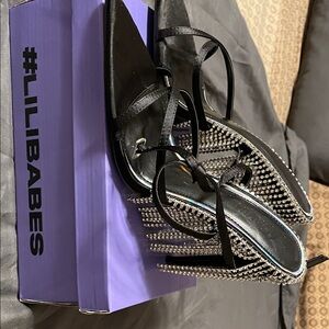 Black Rhinestone Women's Shoes